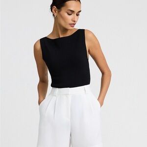 Express White High-Waisted Shorts